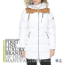 2017 Dernières Hot Sale Design Ladies Winter Parka Produit Down Filling Warm Jacket Fur Décoration